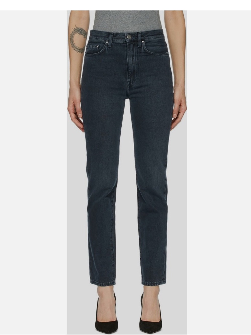 Toteme Regular Fit Denim Faded Black